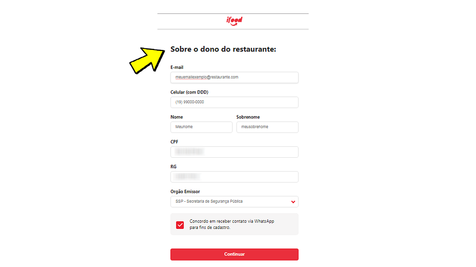 como cadastrar o restaurante no ifood