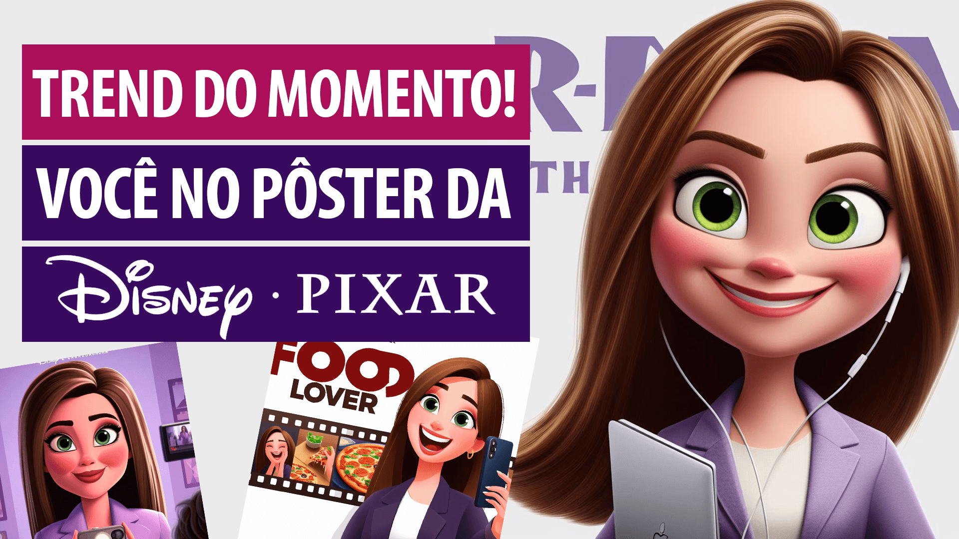 como criar poster da disney pixar - Renata Carbonero