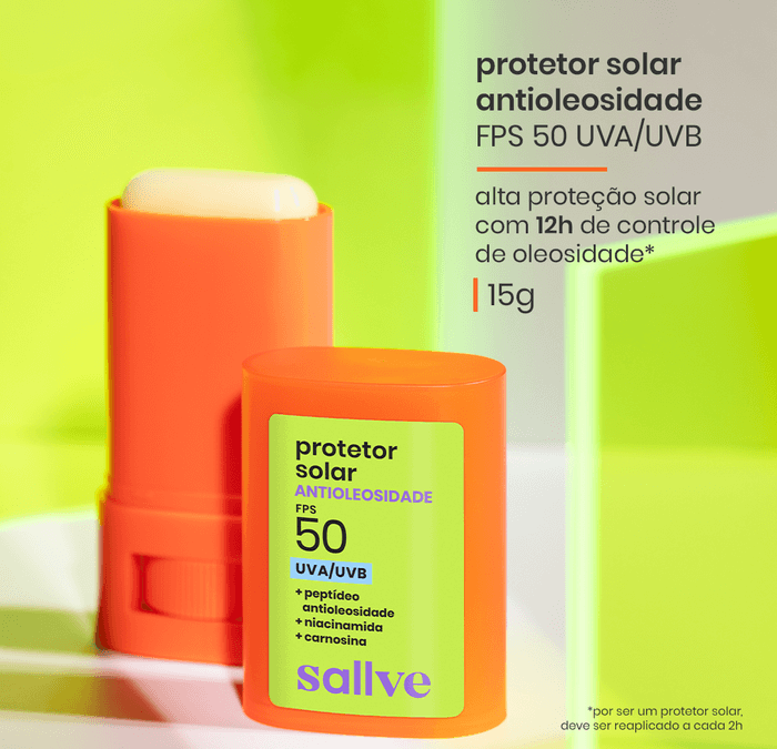 Protetor Solar Sallve: confira os detalhes do Protetor Solar Bastão Antioleosidade FPS 50 e garanta o cupom Sallve 10%OFF!