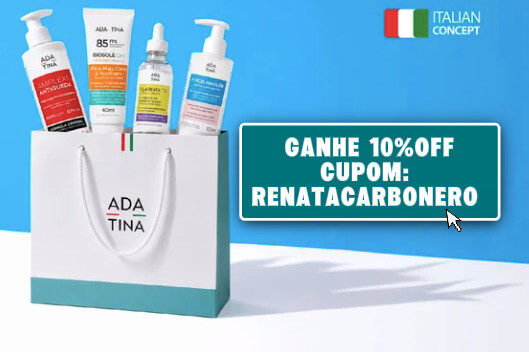 Cupom ADA TINA: ganhe 10% de desconto nas compras com o cupom renatacarbonero